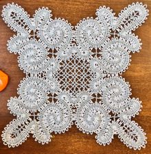 Freestanding Battenberg Dancing Mist Lace Doily Machine Embroidery Design