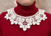 Freestanding Battenberg Lace Yoke of Collar