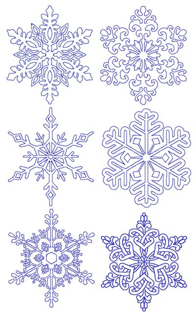 One-Color Snowflake Set
