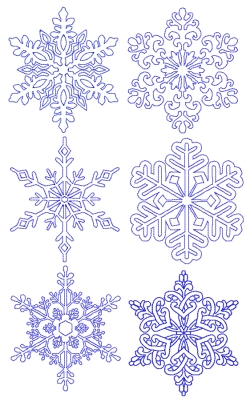 One-Color Snowflake Set