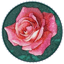 Decorative Rose Panel for a Bag