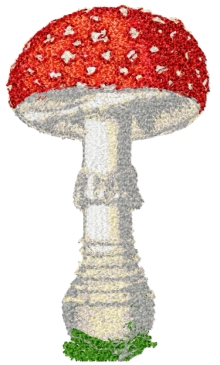 Toadstool (Red Agaric Mushroom) Machine Embroidery Design