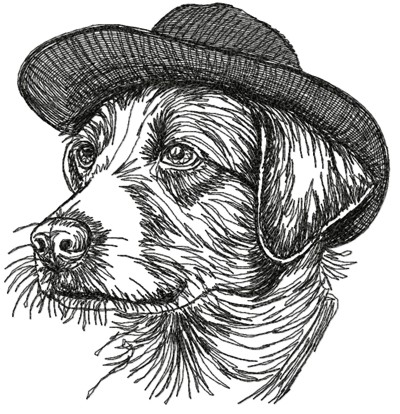 Jack Russell Terrier in a Hat
