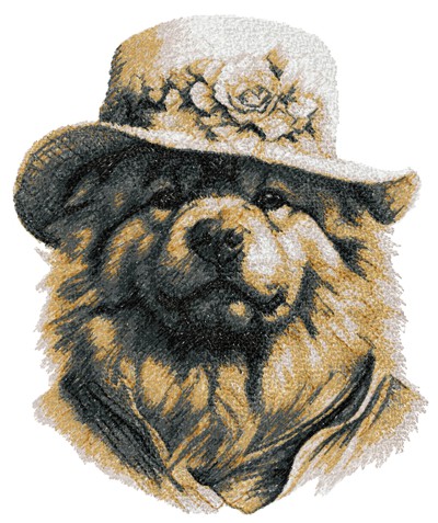 Chow Chow Dog in a Hat