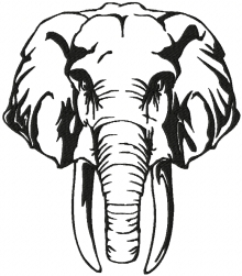 Elephant Machine Embroidery Design