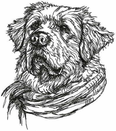 Great Pyrenees (Pyrenean Mountain Dog or Patou) in a Scarf