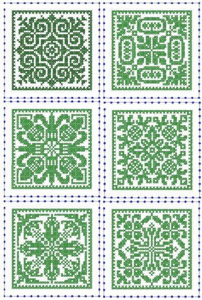 Folk Flower Decorative Block Set