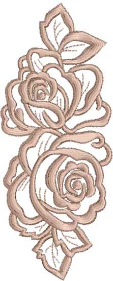 Advanced Embroidery Designs - Rose Lace Border IV