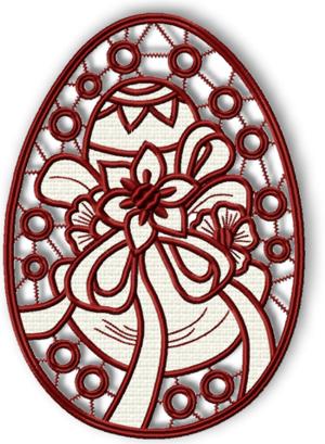 Easter Egg Cutwork Lace