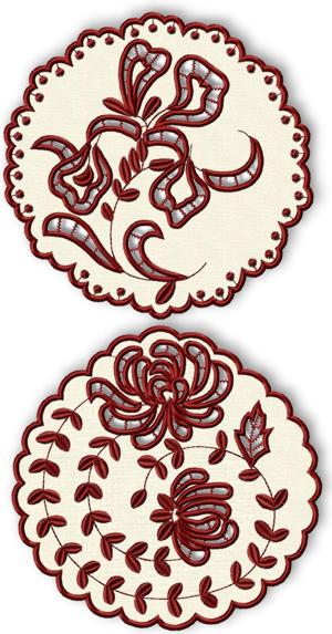 Cutwork Lace Flower Doily Set