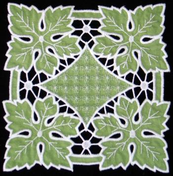 Cutwork Grape Leaves Doily