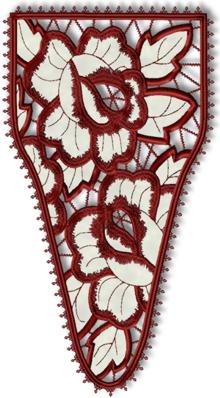 Rose Cutwork Stomacher