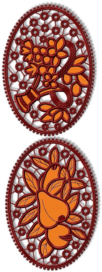 Fruit and Flowers Cutwork Set