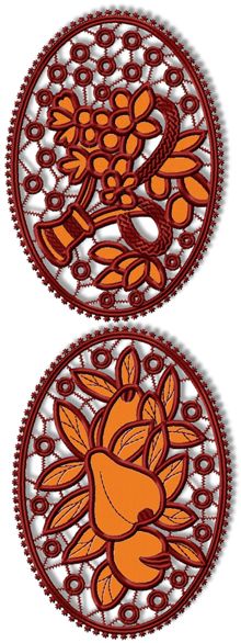 Fruit and Flowers Cutwork Set