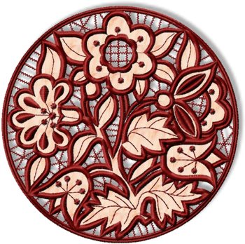 Cutwork Circle Flower Insert