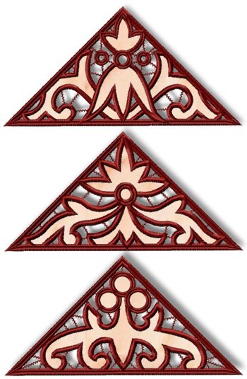 Cutwork Triangle Set 