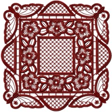Cutwork Lace Butterfly Doily
