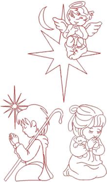 Good Children Redwork Set