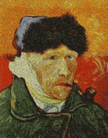Vincent van Gogh. Self-Portrait with a Pipe.