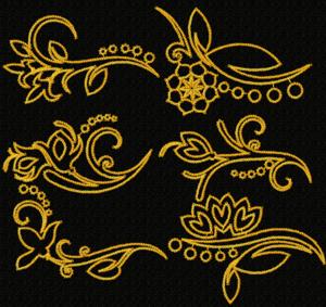 Oriental Accents: Flower Border Set