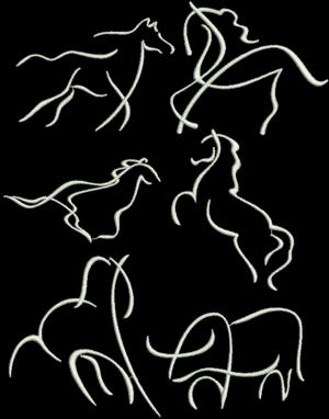 Horse Silhouette Set