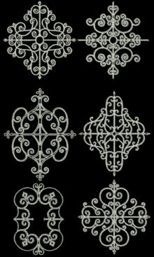 Elegant Scrollwork Embellishment Set I