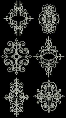 Elegant Scrollwork Embellishment Set II