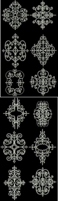 Elegant Scrollwork Embellishment Sets I and II