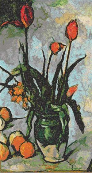 Tulips by Paul Cezanne