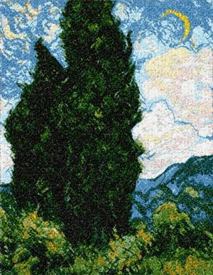 Two Cypresses by Vincent van Gogh