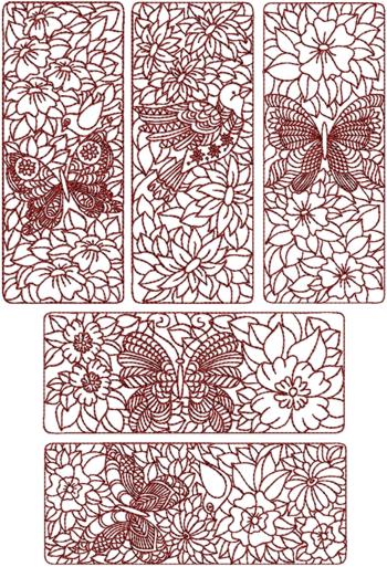 Birds and Butterflies Quilt Block Set I