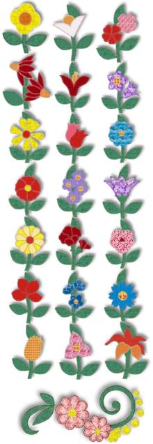 Flowers in My Garden Applique Set