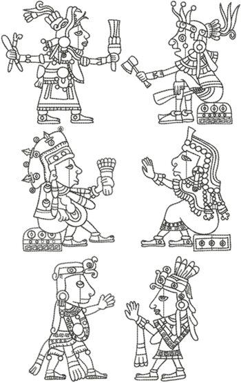 Mayan Art Redwork Set 