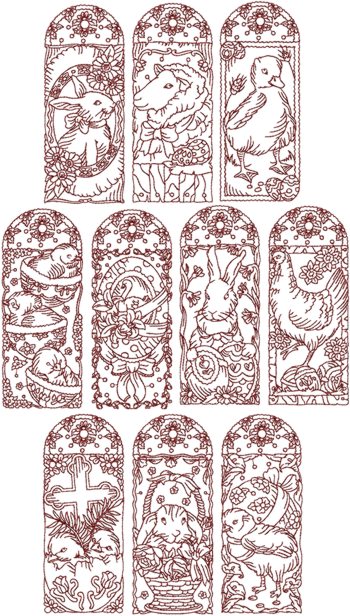 Easter Redwork Set 