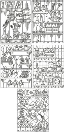 Kitchen Redwork Set I 