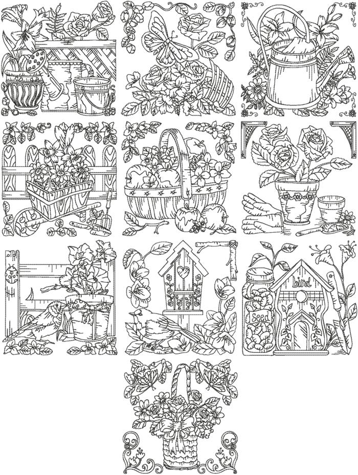 Advanced Embroidery Designs - Garden Set V