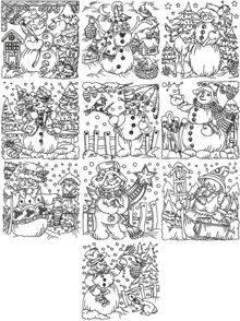 One-Color Snowmen Set