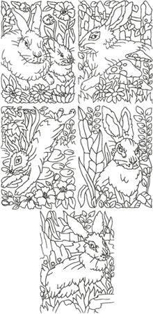 One Color Easter Rabbit Set