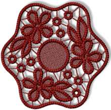 FSL Point Lace Flower Doily