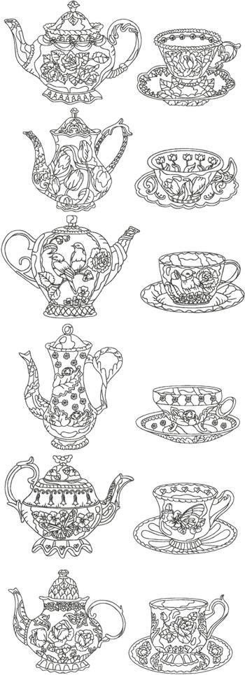 One-Color Tea Cup Set