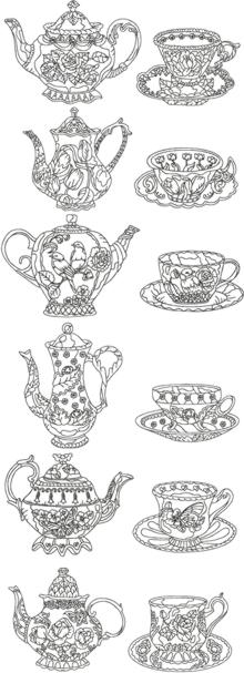 One-Color Tea Cup Set