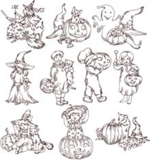 One-Color Halloween Set