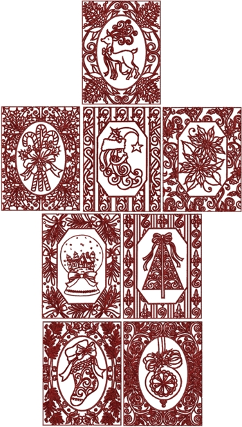 One-Color Christmas Card Set