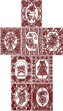 One-Color Christmas Card Set