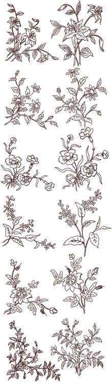 One-Color Wild Flower Set