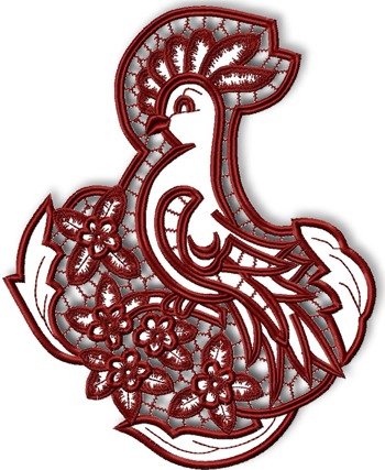 Cutwork Lace Rooster