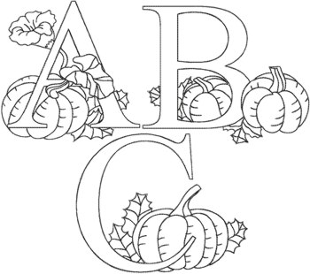 One-Color Pumpkin Alphabet