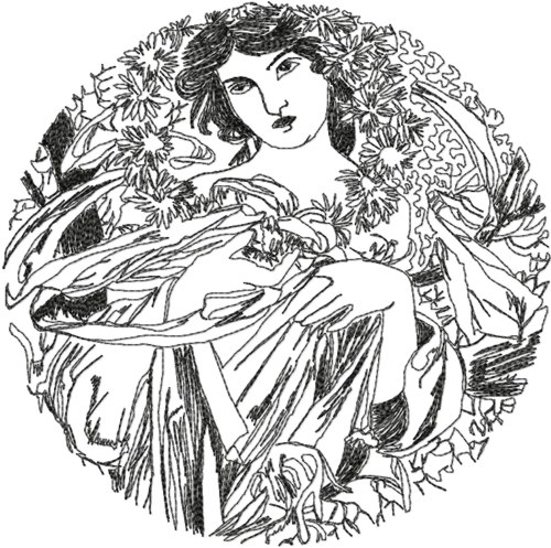 Advanced Embroidery Designs - Alphonse Mucha Calendar Series: December