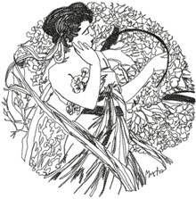 Alphonse Mucha Calendar Series: April