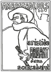 Ambassadeurs, Aristide Bruant by Henri de Toulouse-Lautrec